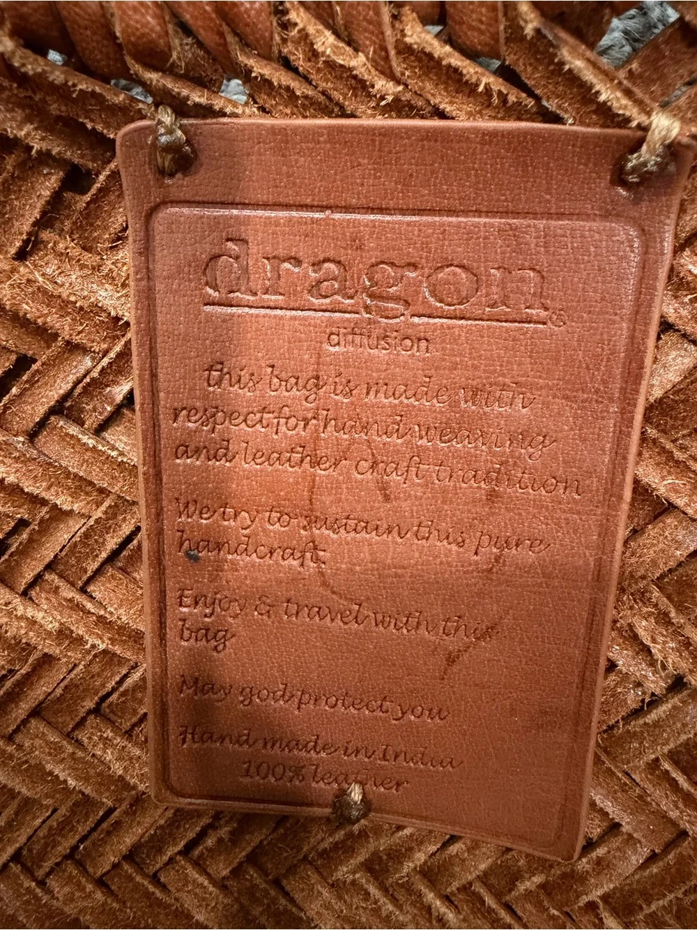 Dragon Diffusion Nantucket Large woven Straw Tote Bag Cognac Brown - Women Bags